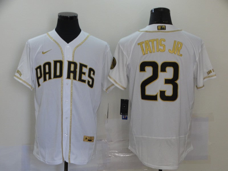 Men's San Diego Padres Fernando Tatis Jr. #23 White Stitched Jersey